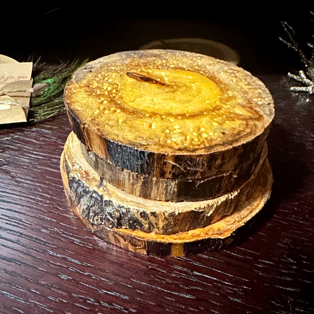 Wooden coasters from Colorado